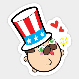 Fourth of July - Doopy the Dog Sticker